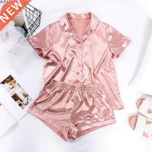 Suhis 5 Colos Satin Nightshit With Shots Nightwea Suit
