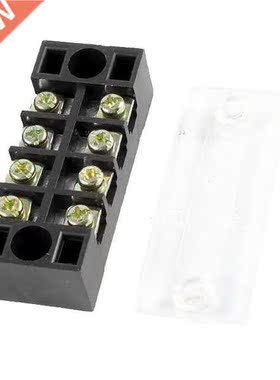 3 Pcs 600V 15A 4 Positions Dual Rows Covered Barrier Screw T