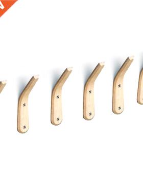 6 Pieces Wooden Coat Rack Hooks Wall Mounted Hat Rack Organi
