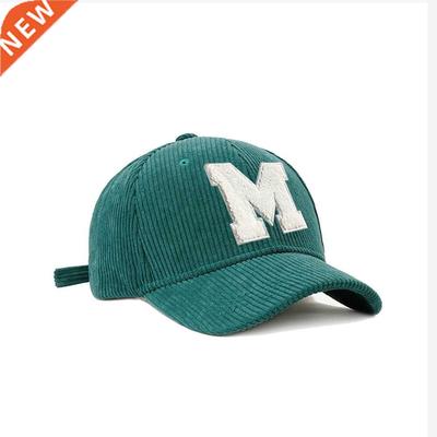 Corduroy Winter Hat Women's Baseball Cap M Towel Emb