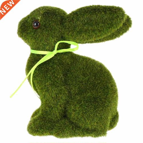 Adorable Easter Flocked Rabbit Decorative Party Decor Rabbit