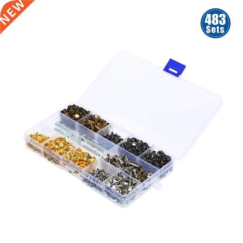 27/48 Sets Leather Rivet Kit 6mm/8mm/12mm Double Cap