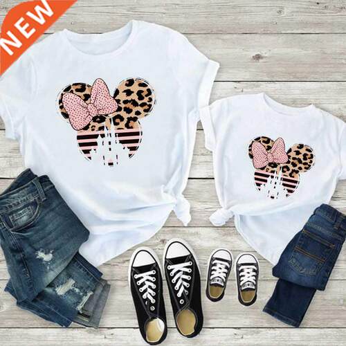 New Leopard Minnie Mouse Print Kawai M Kids Family Matc