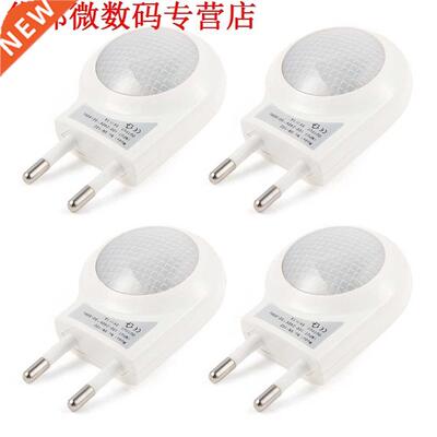 4pcs Night Lamp LED Sensor Licht 0.7 W AC 220-240 V met USB