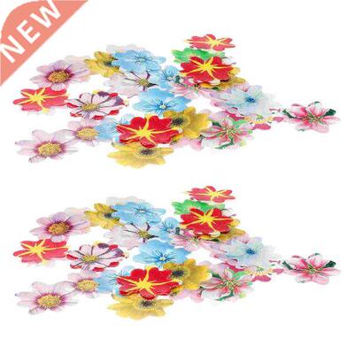 Cake Flower Topper Paper Decor Wafer Cupcake Flowers Edible