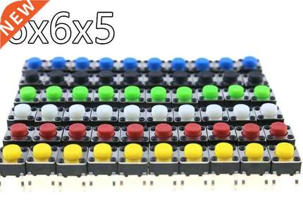 50pcs/LOT 6*6*5 tact switch, 4 foot inching button, 6x6x5 mi