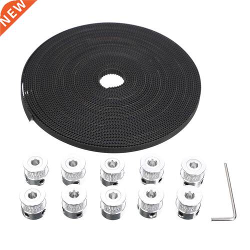 10m GT2 Reinforced Timing Belt + 10pcs 20 Teeth Pulley + 20p