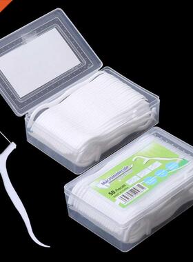 50pcs Dental Floss Flosser Picks Teeth Toothpicks Stick Toot