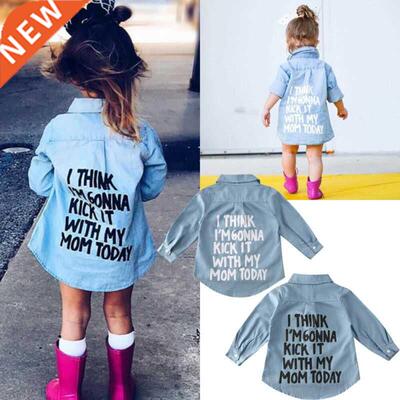 New Fashion Toddler Baby Shirts Coat Cotton Denim Autumn Kid