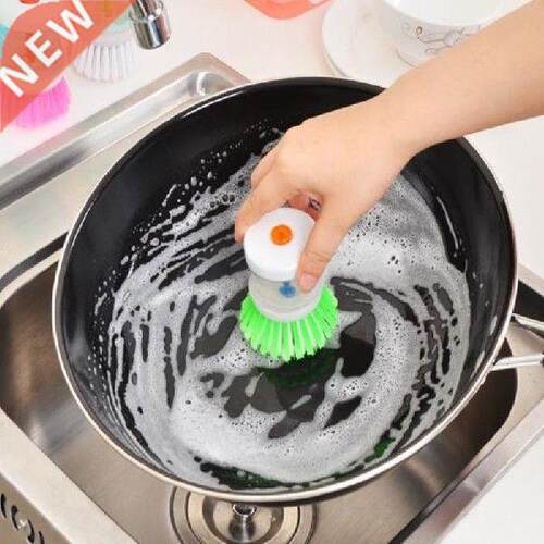 Automatic Pot Brush Washing Liquid Storage Kitchen Plastic