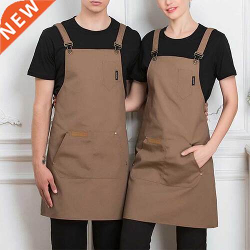 G6DA Work Apron with Pockets for Men Women Chef Waiters