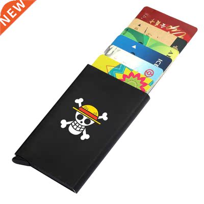 Prnted Japanese Anme Pattern Alumnum Alloy Credt Card Ho