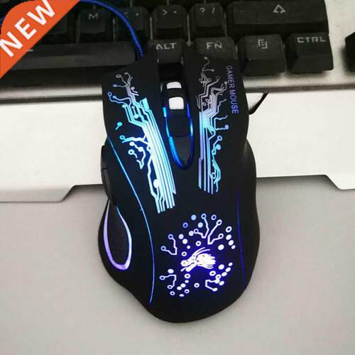 Wired Computer Mouse Gaming Mouse USB 4000DPI 6 Buttons Ergo