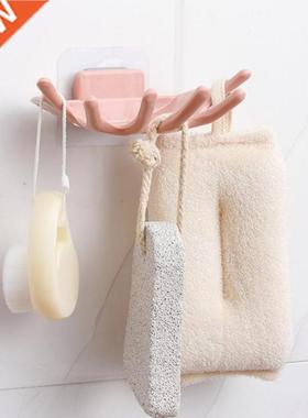 Bathroom ower Soap Box Hooks Soap Plate Tray Suction Hangi