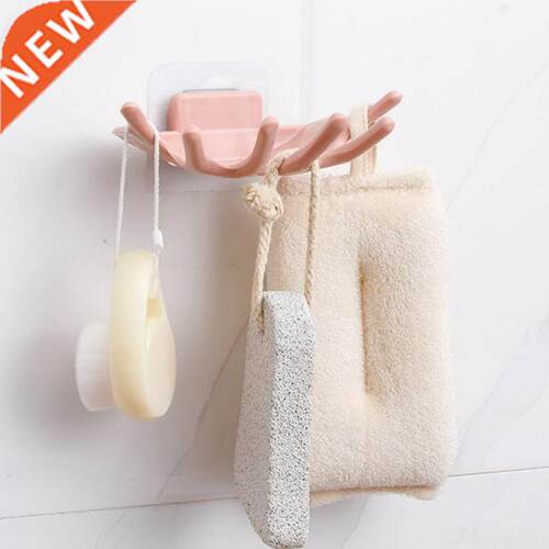 Bathroom ower Soap Box Hooks Soap Plate Tray Suction Hangi