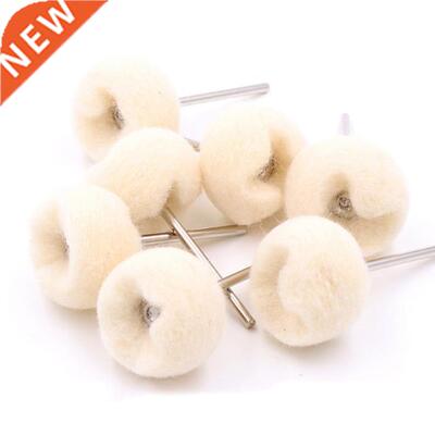 5Pcs 2.35mm/m Shank Fine Wool Finishing Ball Wheels Buffin