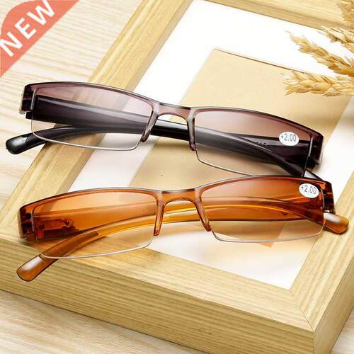 Fashion Korean Reading Glasses Men Women Cle Lens Half Fr