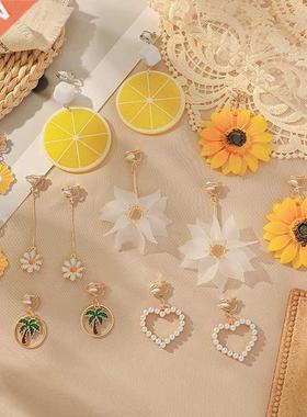 Ear Clips Without Pierced Ears Female Temperament Long Simpl