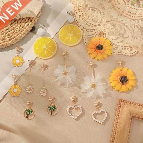 Ear Clips Without Pierced Ears Female Temperament Long Simpl