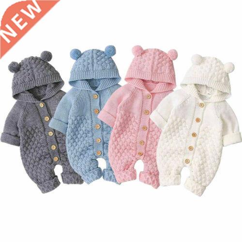 Autumn Baby Girls Knitted Hooded Clothes Cotton Spring Infan图片