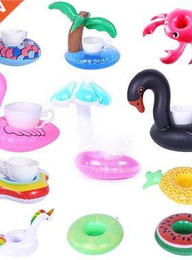 Inflatable Cup Holder Unicorn Flamingo Drink Holder Swimming