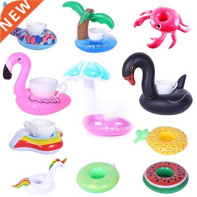 Inflatable Cup Holder Unicorn Flamingo Drink Holder Swimming