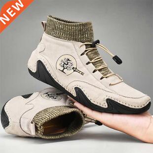 2021 Men Winter Boots Faion Leather Boots Men Autumn Winte