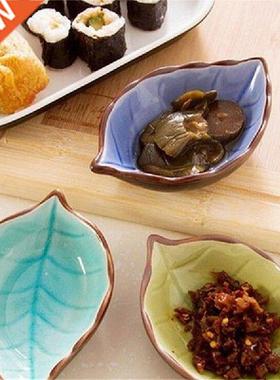 Handcraft Creative Leaves Ceramic Plates Japanese Sui