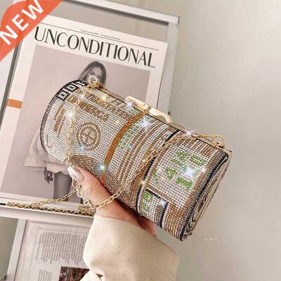 Cystal Diamond ainting Evening Clutch Bags women ound sma