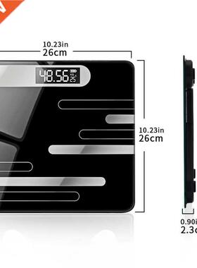 Weight Scale Bathroom Fat Glass Electronic Smart LCD Display