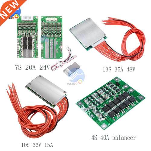 BMS 4S 40A/7S 20A 24V/10S 36V 15A/13S 35A 48V 18650 Lithium