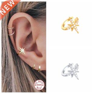 925 sterling silver Star Ear Cuff Micro Pave CZ Zircon Non P