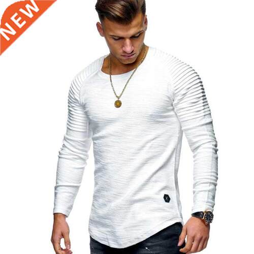Hot 2022 Solid Color Sleeve Pleated Patch Detail Long Sleeve