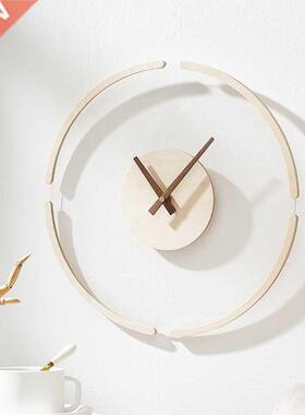 Nordic Style Simple Modern Solid Wood Wall Clock Living Room