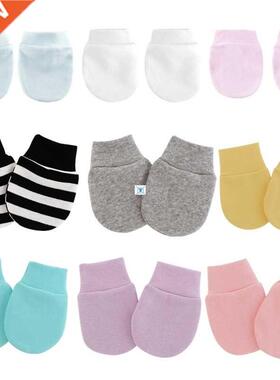 4 Pair/set Simple Cute Baby Knitting Mitten Newborn