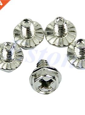 100pcs Toothed Hex 6/2 Computer PC Case Hard Drive Mbo