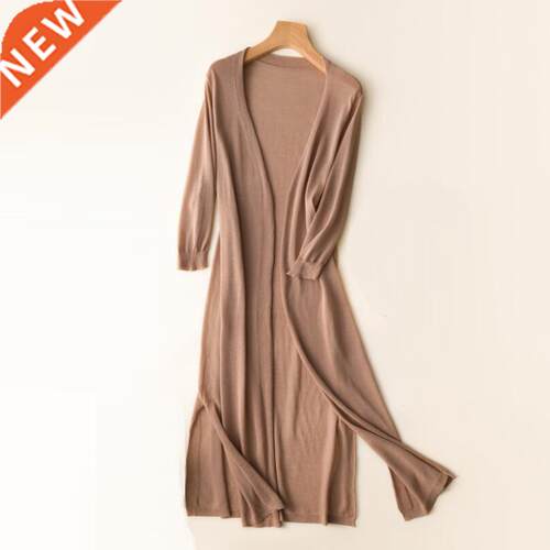 Autumn Summer Sun Protection Clothing Long Cardigan Women Kn