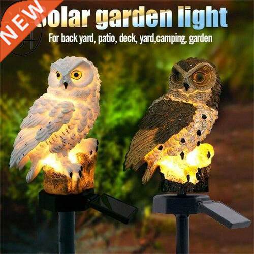 Solar Powered LED Lights Garden Owl Animal Pixie Lawn Lamps