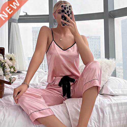 Pajamas Pants Set Home Sling Pajamas Two Piece Set