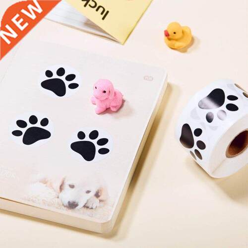 100-500pcs Cute Animals Stickers Black Footprints Christmas