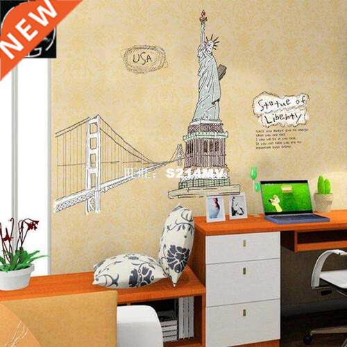 Hot style hit the statue of liberty Can remove the wall dorm