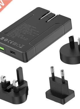BUDI EU US UK 65W Dual Fast Wall Chger PD 3.0 USB C Foldab