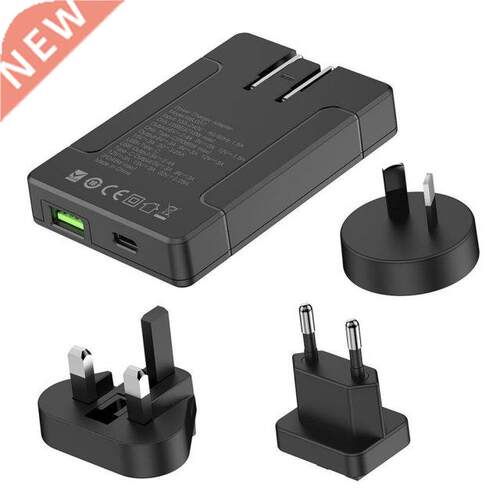 BUDI EU US UK 65W Dual Fast Wall Chger PD 3.0 USB C Foldab