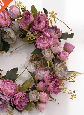 Vintage Artificial Peony Fake Flower Garland Wreath Wedding
