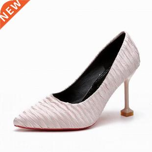 Women's high heels Pumps Pointed toe Lady shoes wild shallow