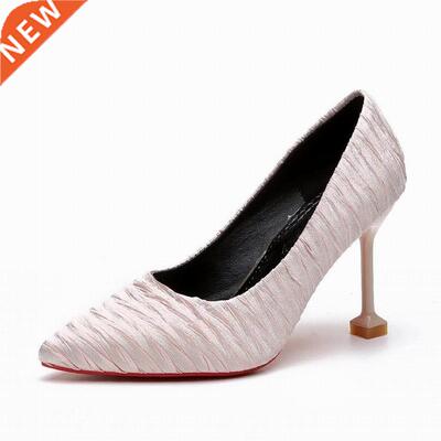 Women's high heels Pumps Pointed toe Lady shoes wild shallow