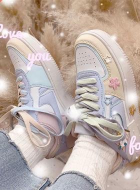 2021 Women Flats Shoes Increased Outdoor White Shoe Leather