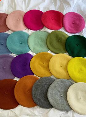 Women Girls Beret French Artist Warm Wool Winter Beanie Hat