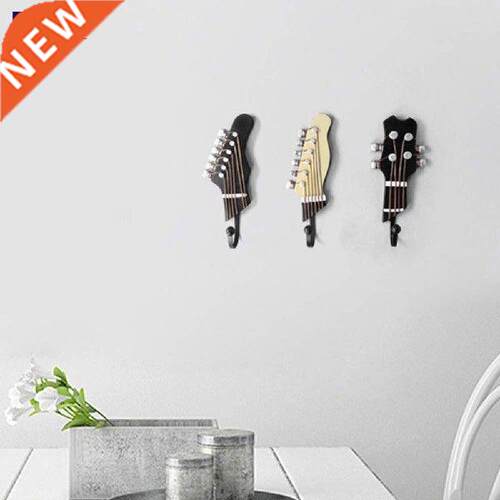 3pcs/set Creative Resin Hooks Guitar Head aped Hanger Key