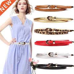 Designer Women's Belt Metal Buckle Thin Female Belt Leopard